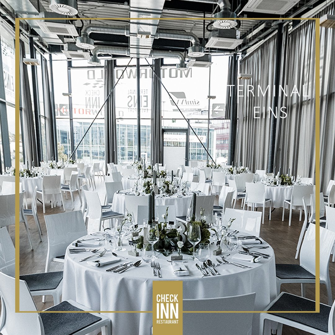 Hochzeitslocation CHECK INN Restaurant                                                                       Eventhalle TERMINAL EINS