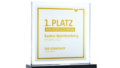 Hochzeitslocation Der Sonnenhof - 1.Platz Hochzeitslocation Deutschland