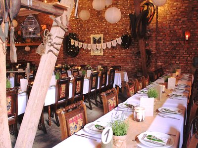 Romantische Scheune im Weingut Leo Sauer