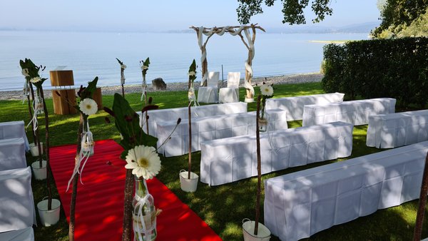 Hochzeitslocation Sekt am See